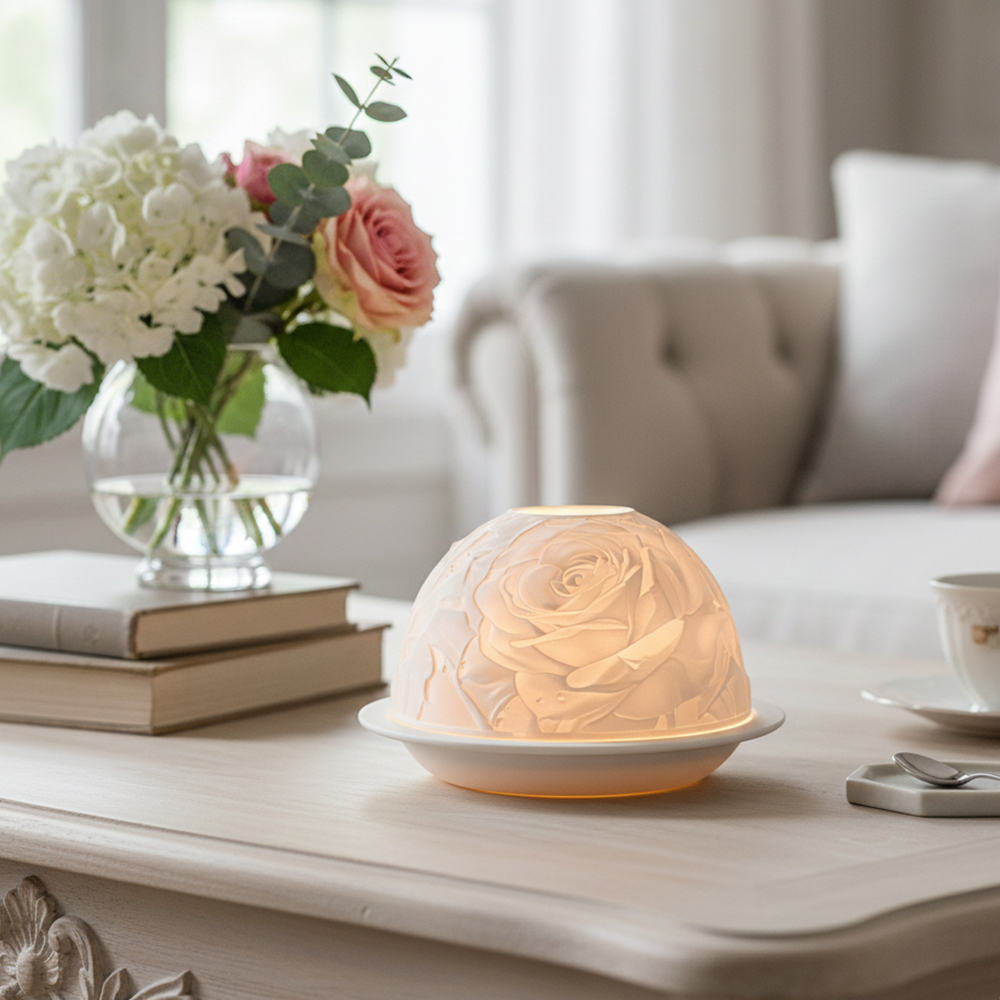 Elegant Rose Porcelain Candle  - огляд і ціна Candle Holder Decor