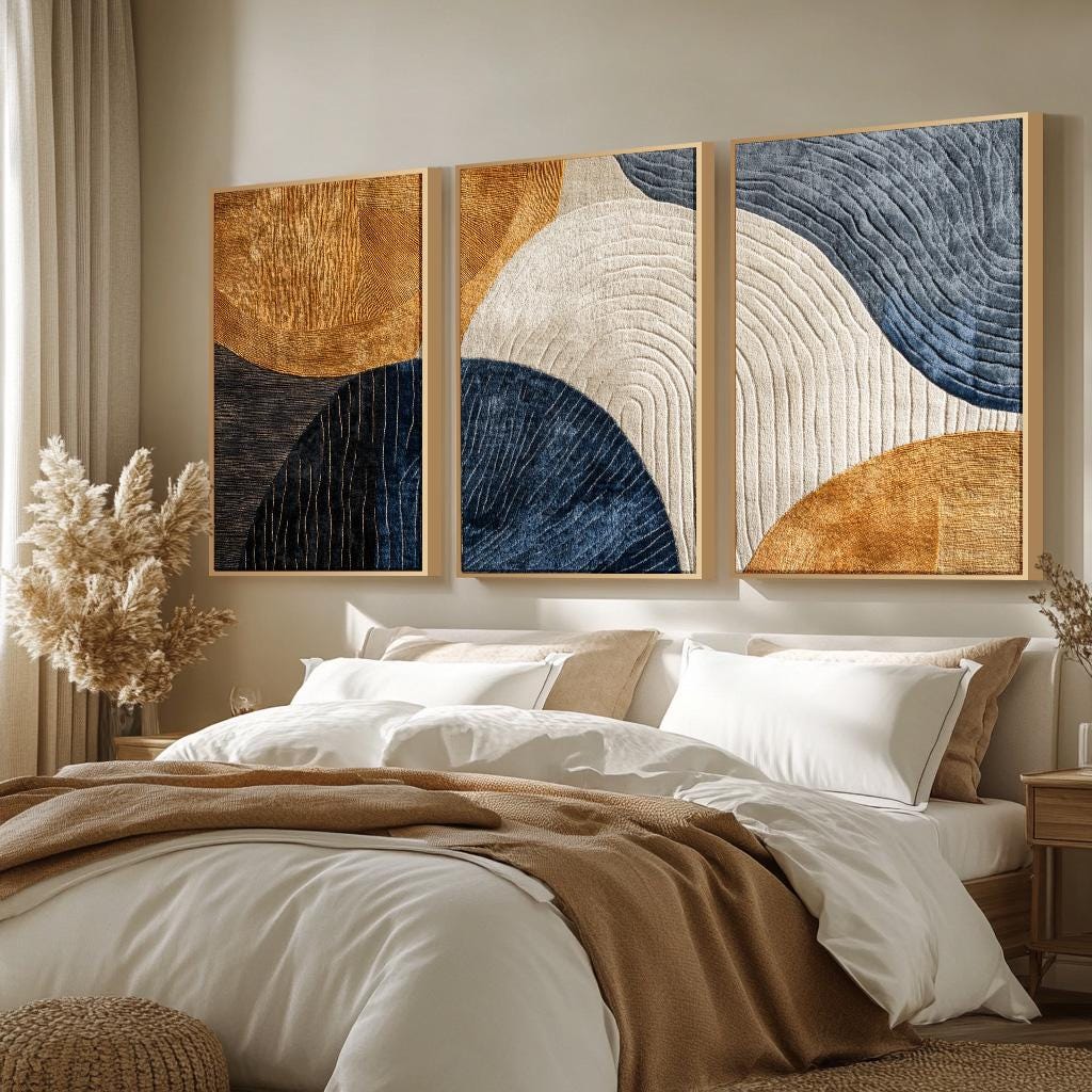 3pcs Frameless Canvas Painting - огляд і ціна Abstract Canvas Set