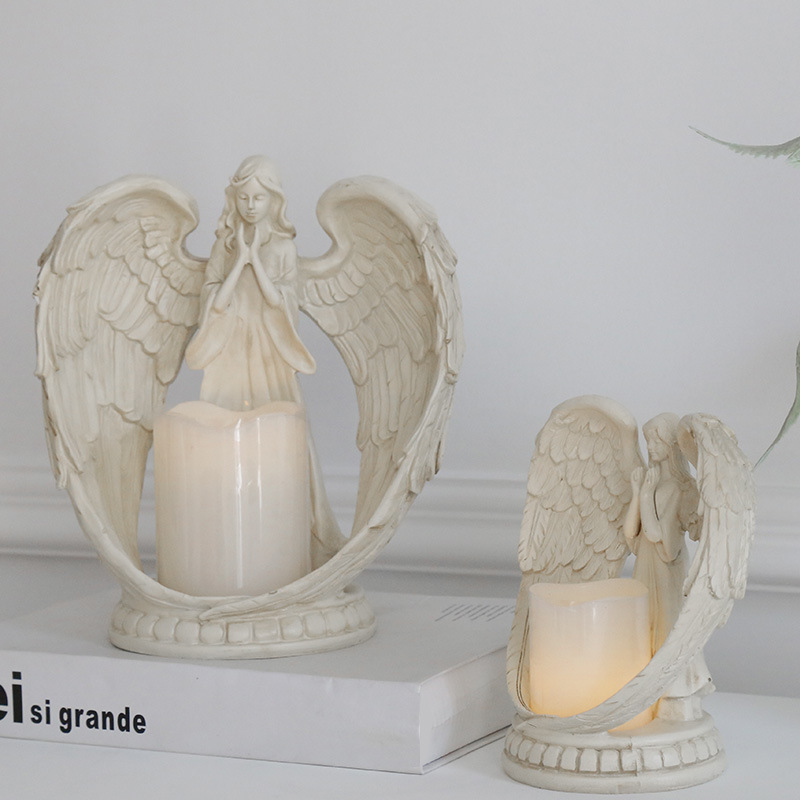 WW resin angel electronic cand - огляд і ціна Candle Holder Decor