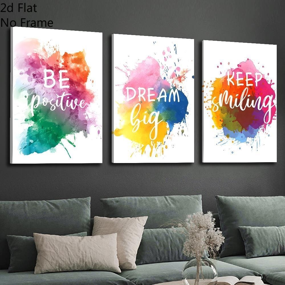 （Noframe 3PCS)-2D Flat, 2D Fla - огляд і ціна Abstract Canvas Set