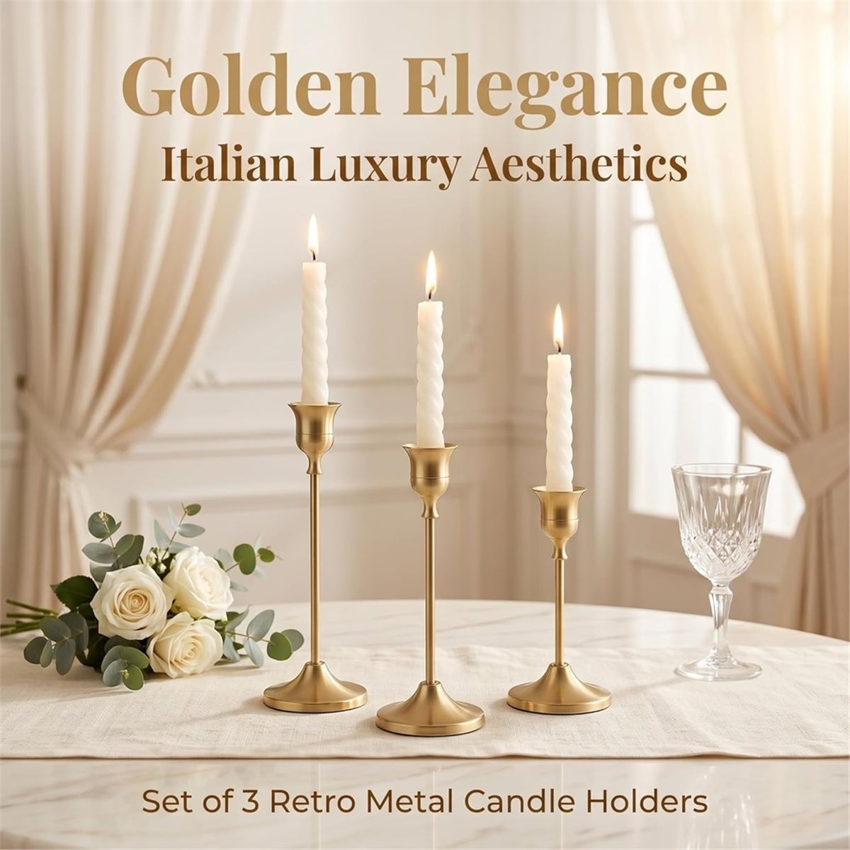 12 Pcs Gold Candlestick Holder - огляд і ціна Candle Holder Decor