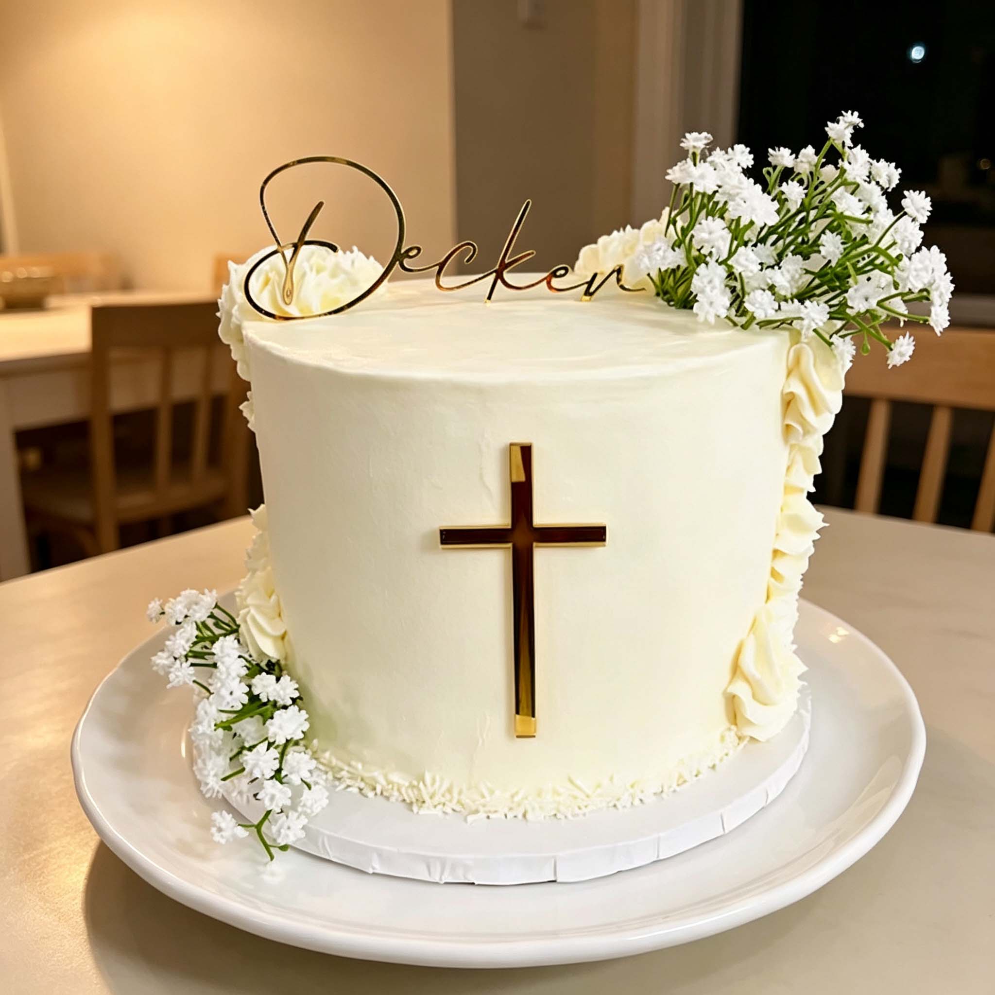 Personalized Cross & Name Cake - огляд і ціна Decorative Mirror