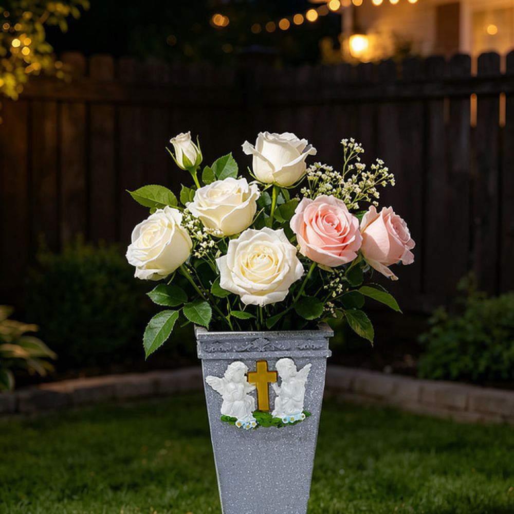 Resin Solar Cross Angel Grave  - огляд і ціна Vase Decor
