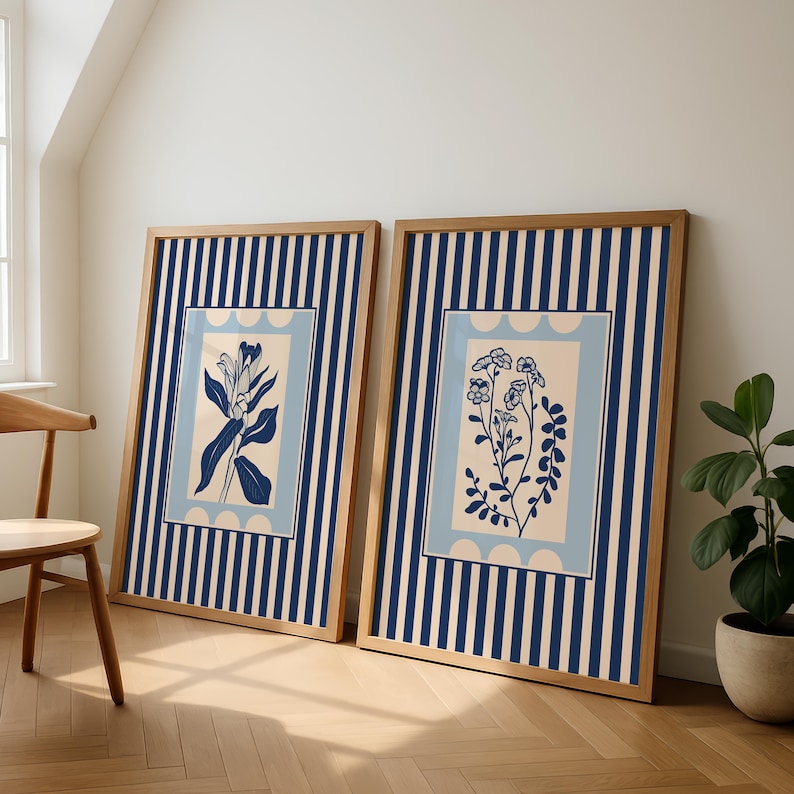 2pcs/set Bohemian Style Plant  - огляд і ціна Abstract Canvas Set